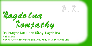 magdolna komjathy business card
